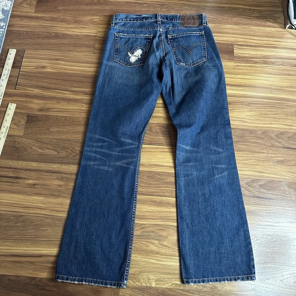 Vintage Y2K Levis 527 Bootcut Jeans Mens 32x32* Blue Denim Grunge Cowboy Western
